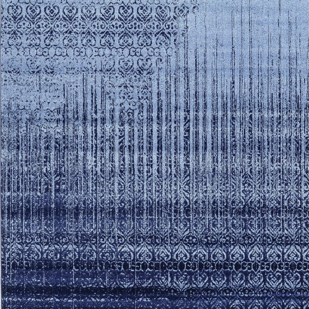 Modern Distressed Blue Soft Area Rug