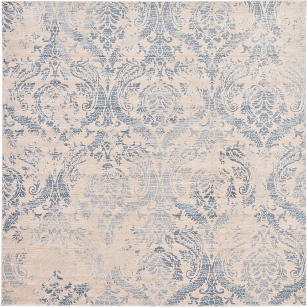 Abstract Pattern Muted Blue Soft Area Rug