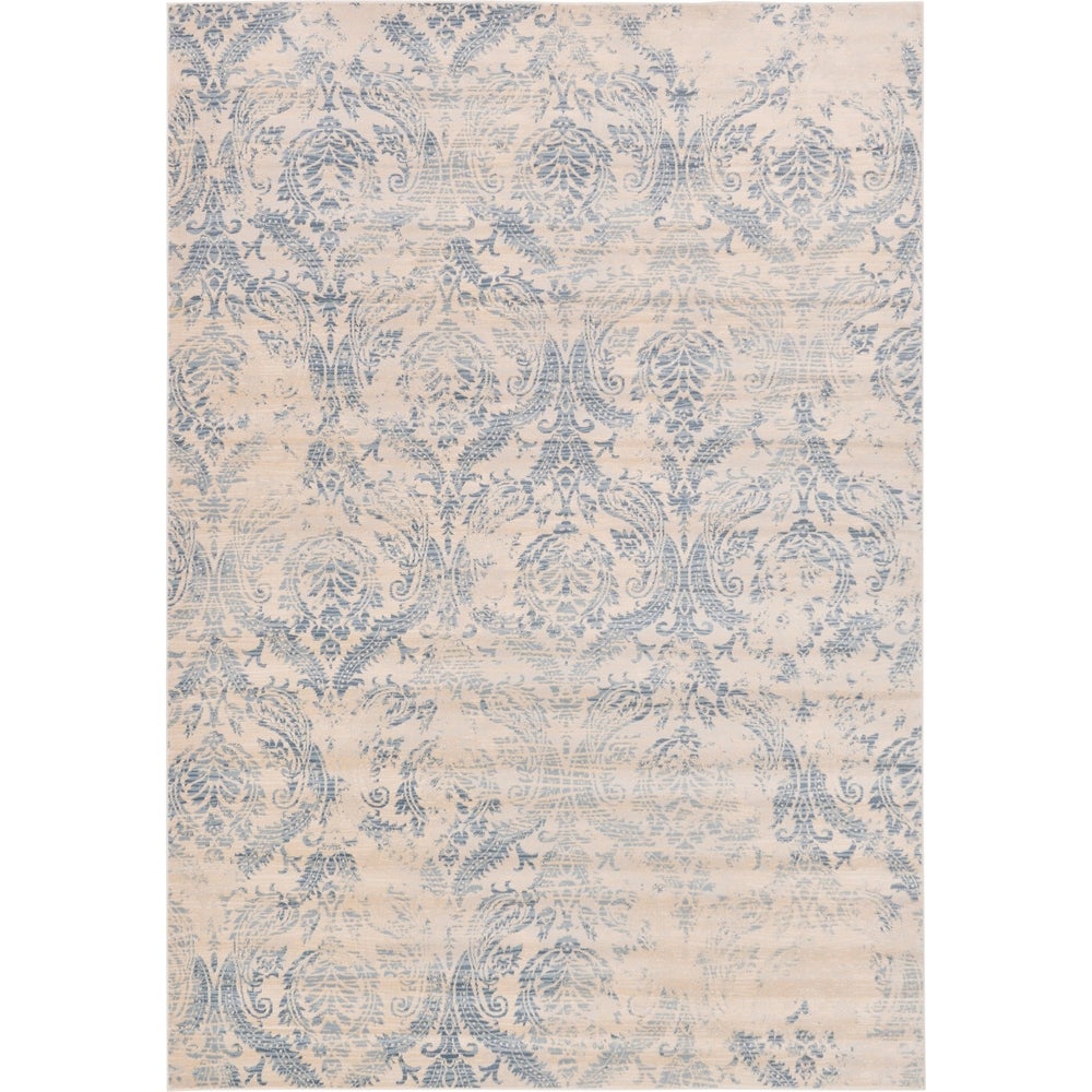 Abstract Pattern Muted Blue Soft Area Rug