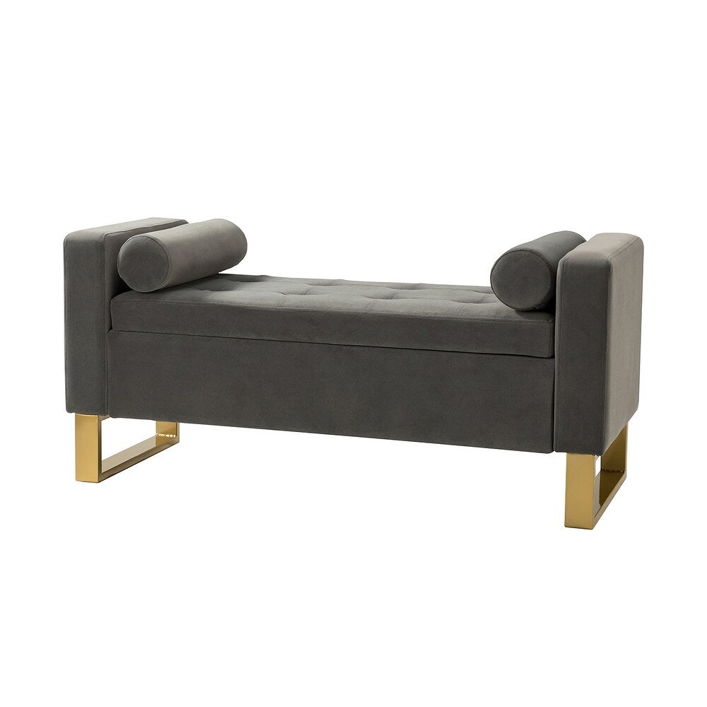 Aurora Upholstered Bench with Storage Space by 14 Karat Home