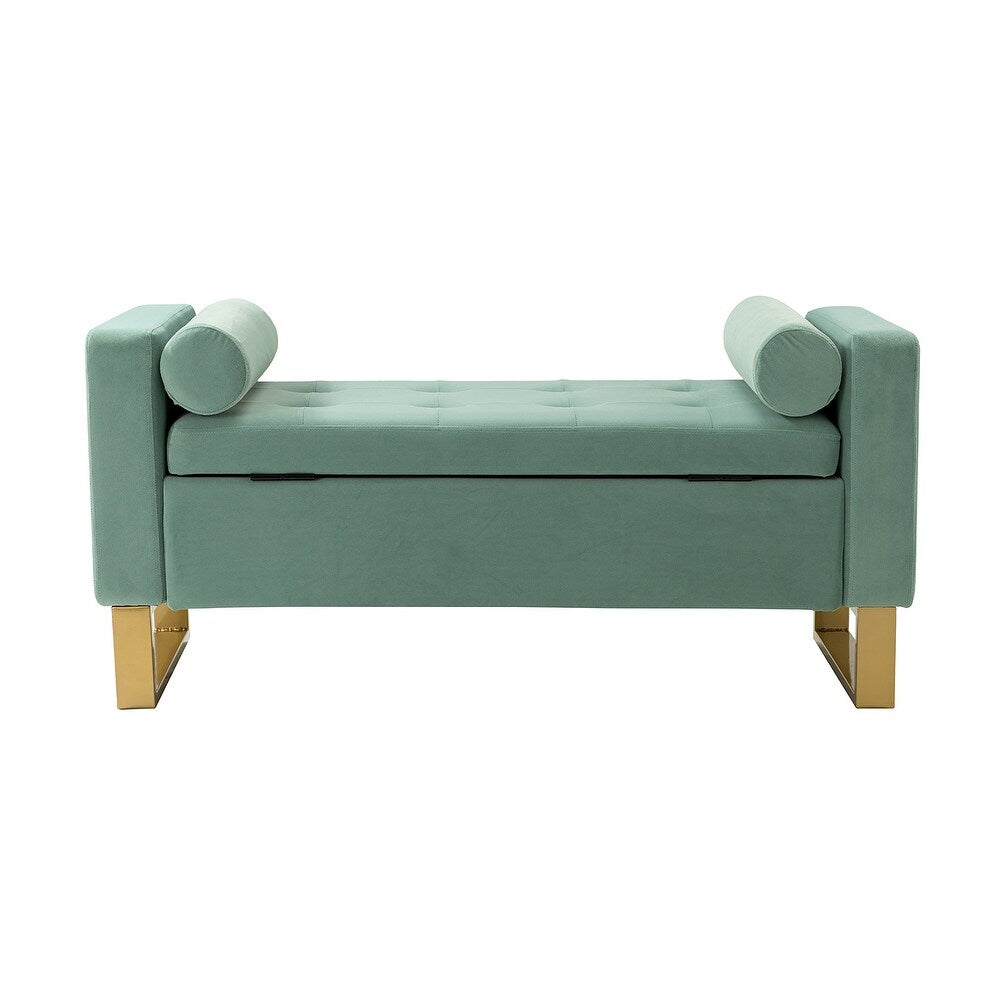 Aurora Upholstered Bench with Storage Space by 14 Karat Home