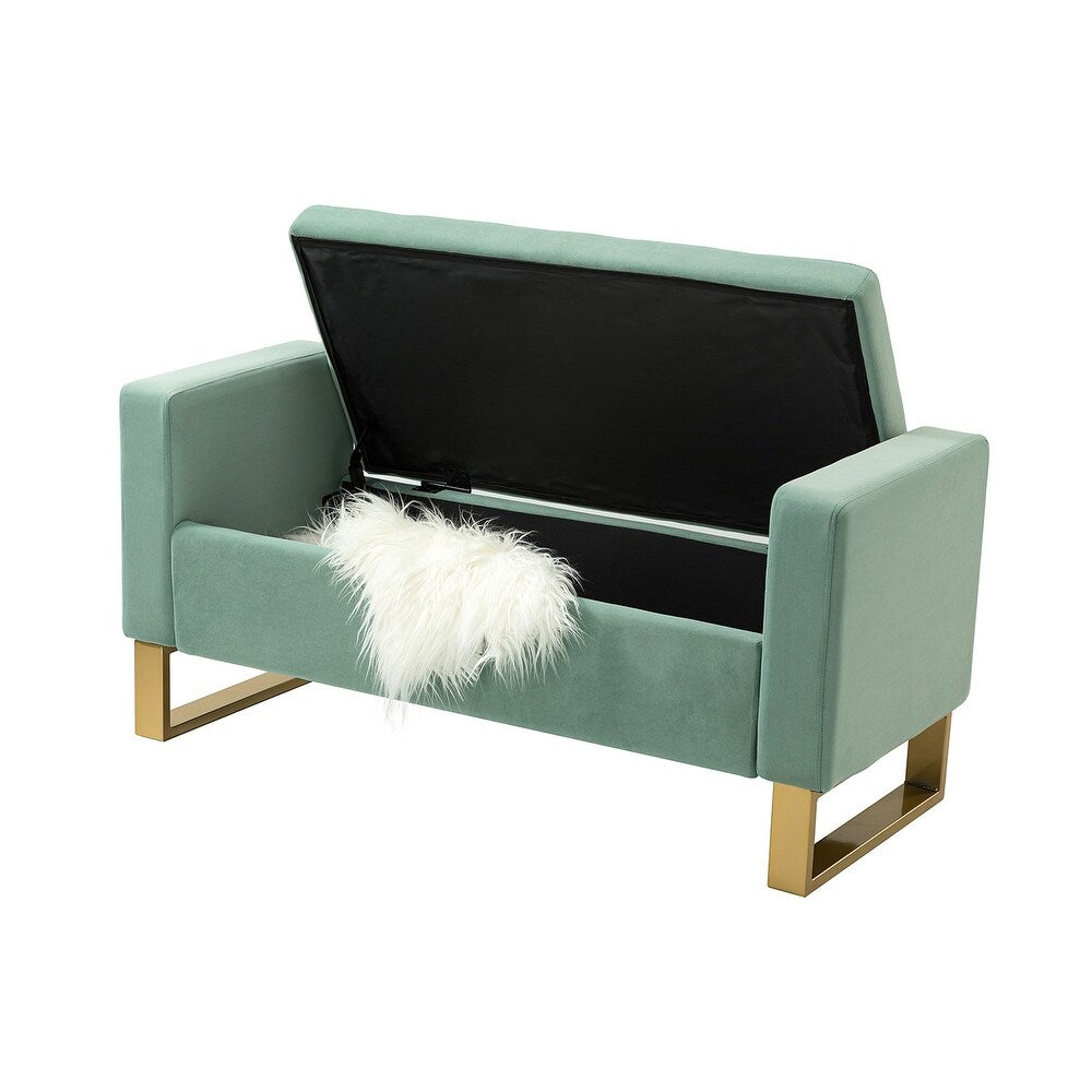 Aurora Upholstered Bench with Storage Space by 14 Karat Home