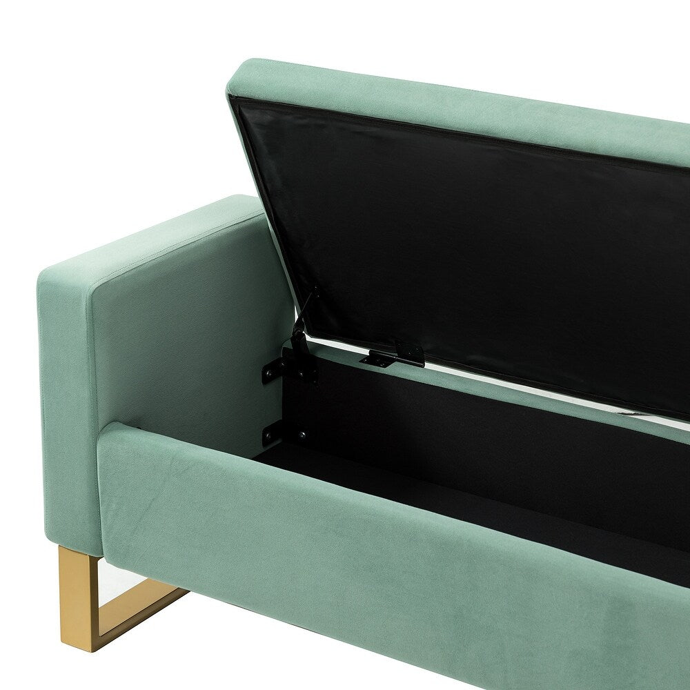 Aurora Upholstered Bench with Storage Space by 14 Karat Home