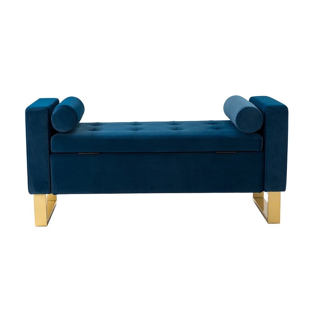 Aurora Upholstered Bench with Storage Space by 14 Karat Home