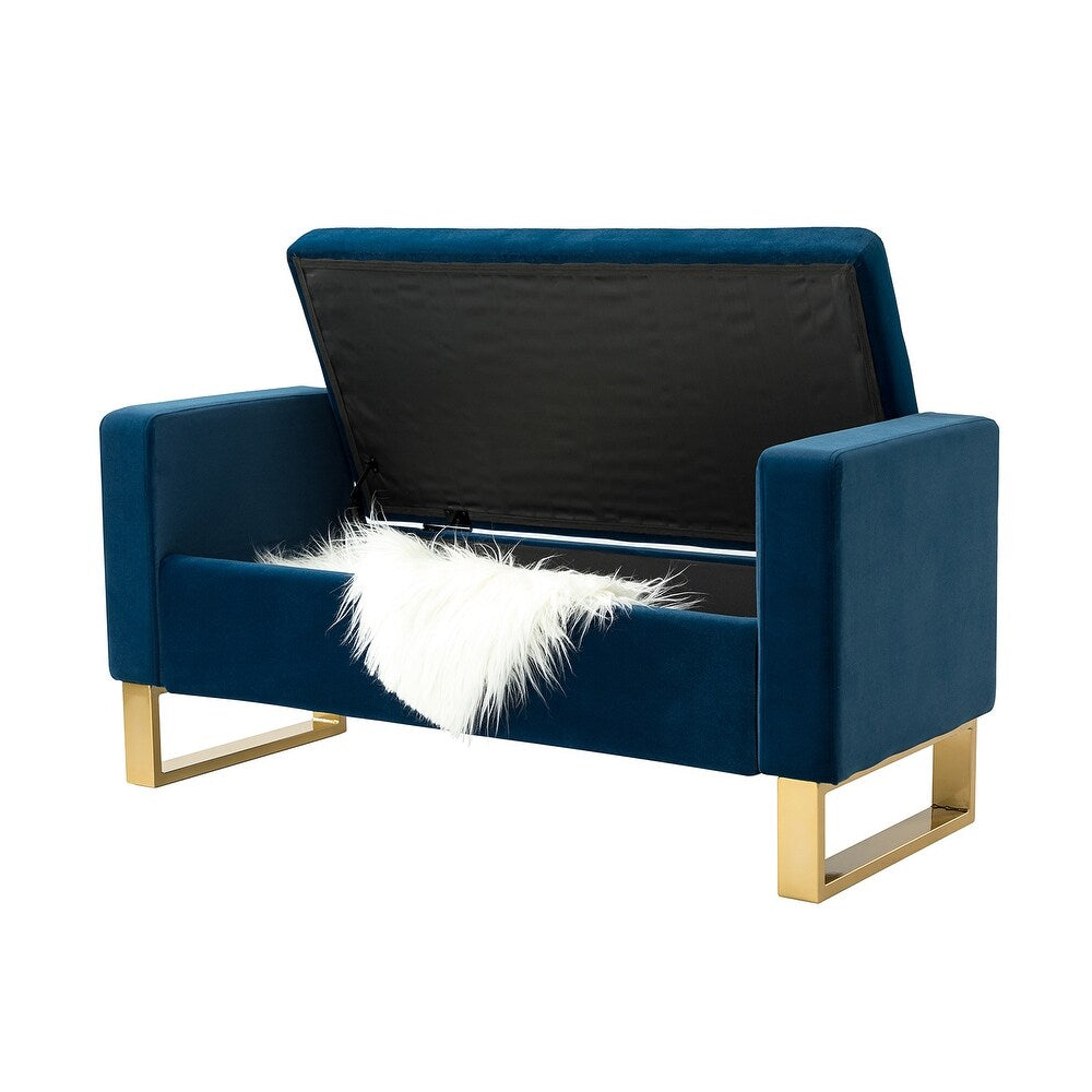 Aurora Upholstered Bench with Storage Space by 14 Karat Home