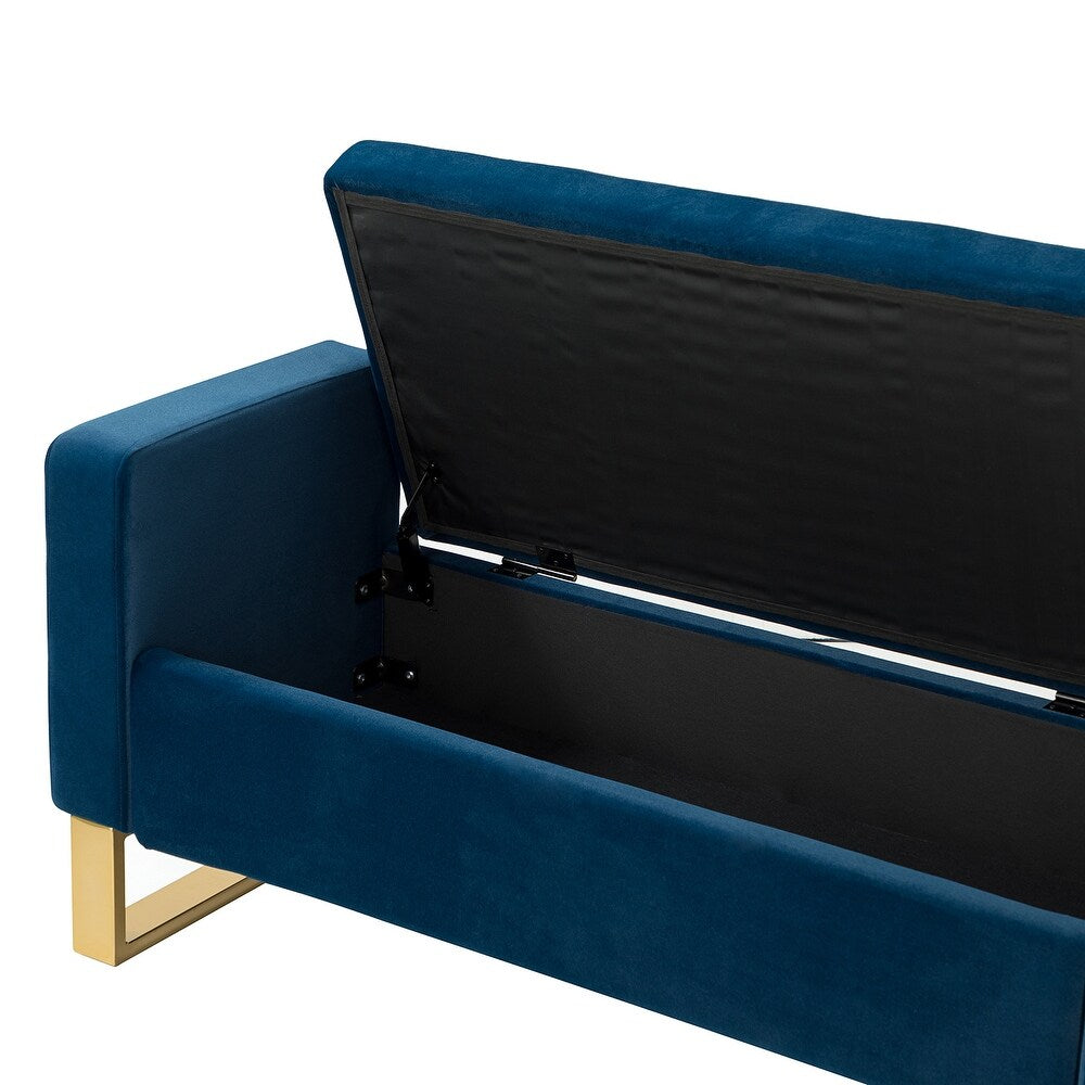 Aurora Upholstered Bench with Storage Space by 14 Karat Home