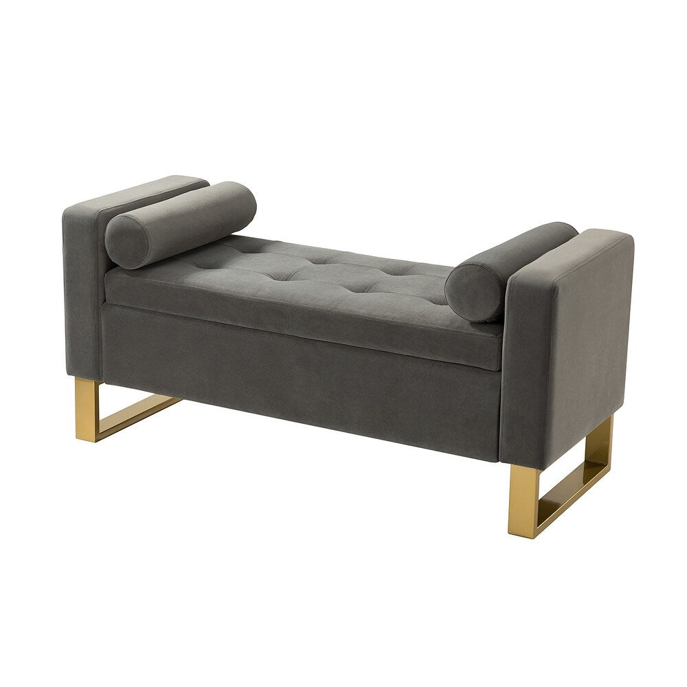 Aurora Upholstered Bench with Storage Space by 14 Karat Home