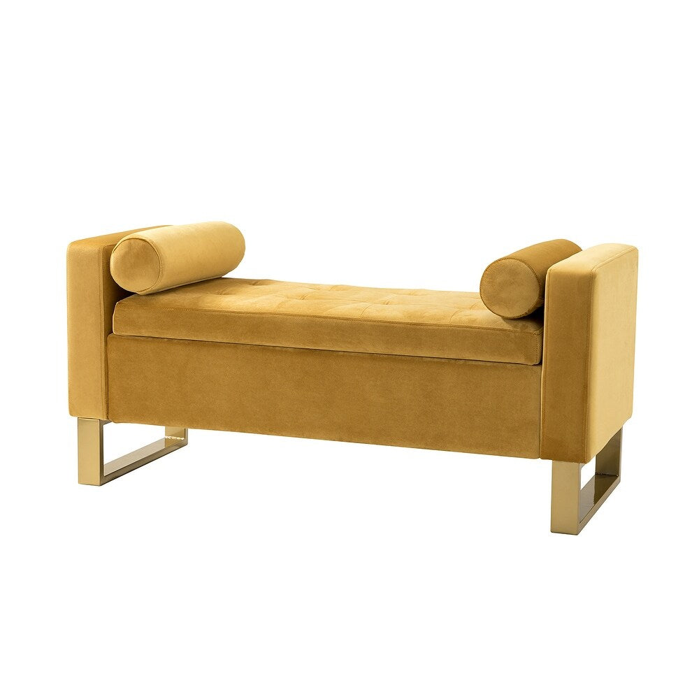 Aurora Upholstered Bench with Storage Space by 14 Karat Home