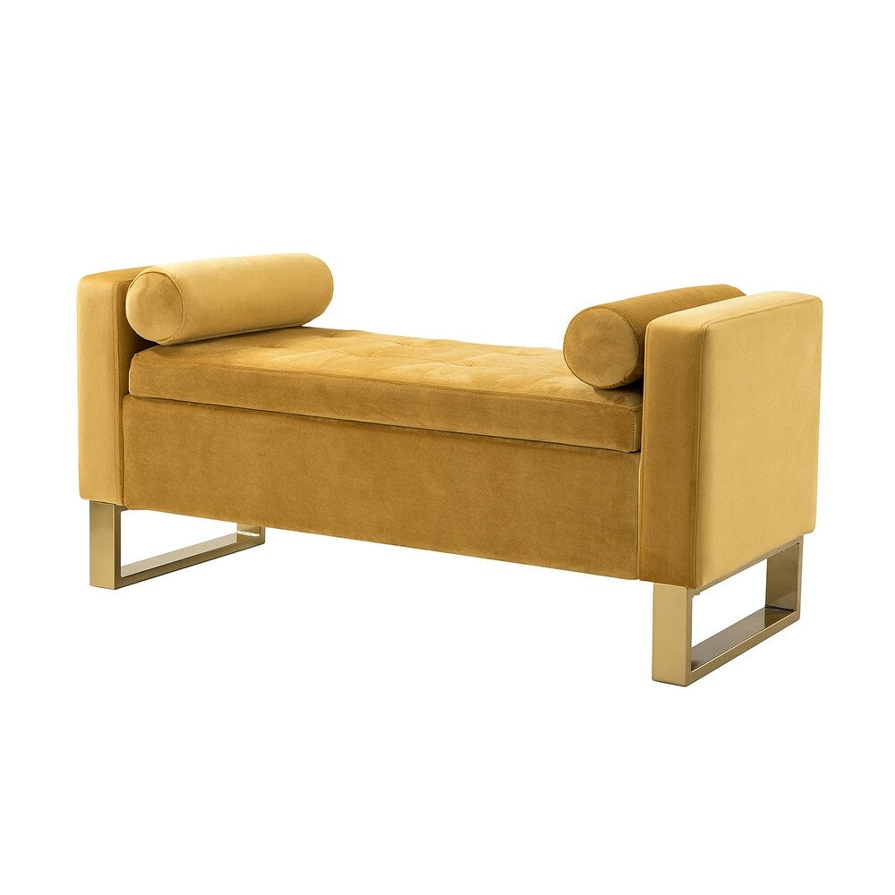 Aurora Upholstered Bench with Storage Space by 14 Karat Home