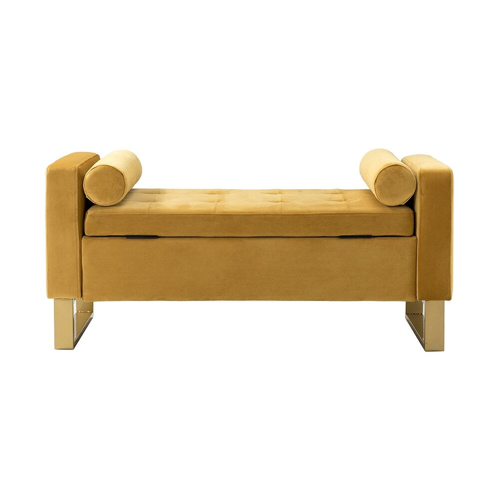 Aurora Upholstered Bench with Storage Space by 14 Karat Home
