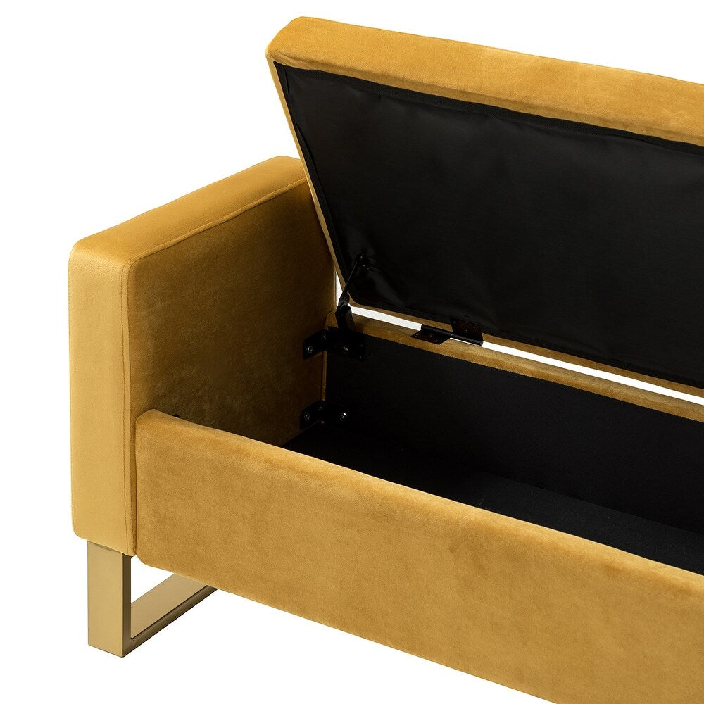 Aurora Upholstered Bench with Storage Space by 14 Karat Home