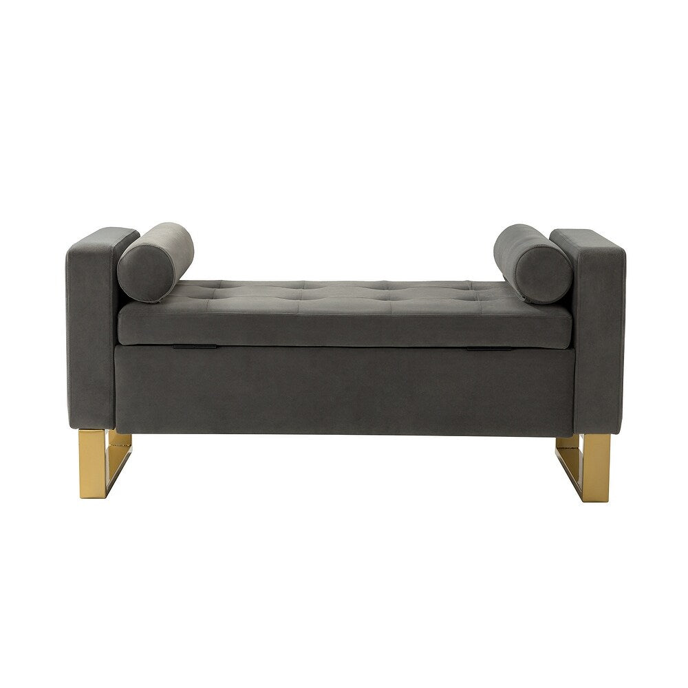 Aurora Upholstered Bench with Storage Space by 14 Karat Home