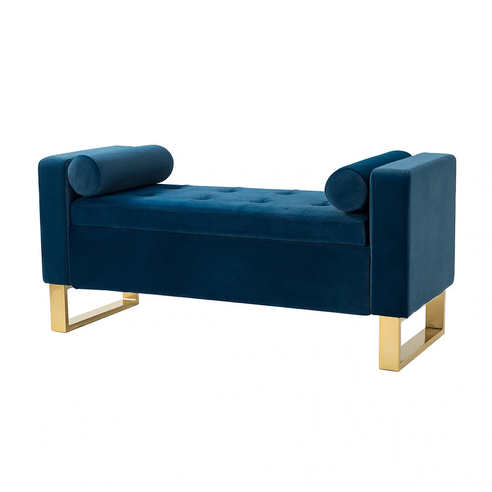 Aurora Upholstered Bench with Storage Space by 14 Karat Home