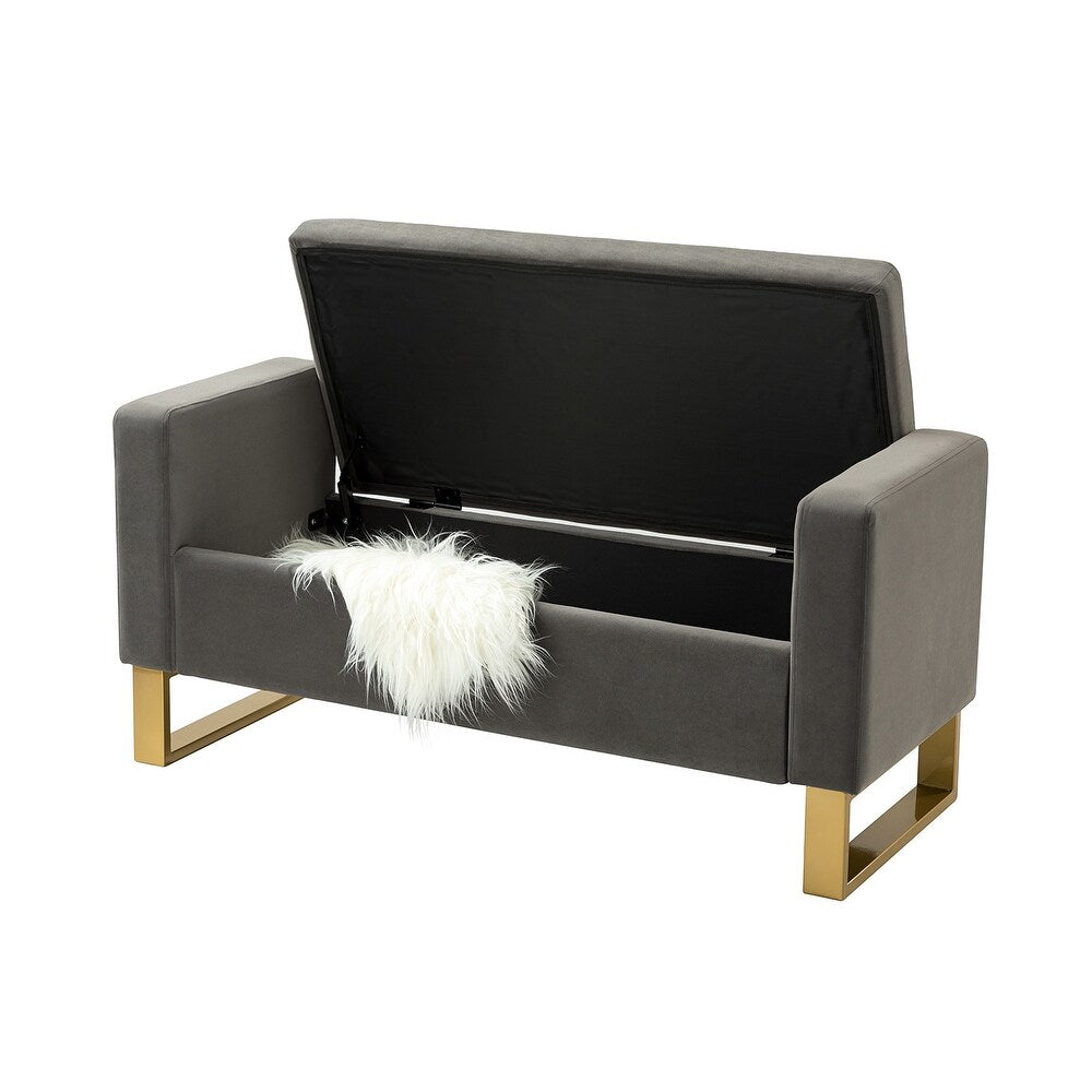 Aurora Upholstered Bench with Storage Space by 14 Karat Home