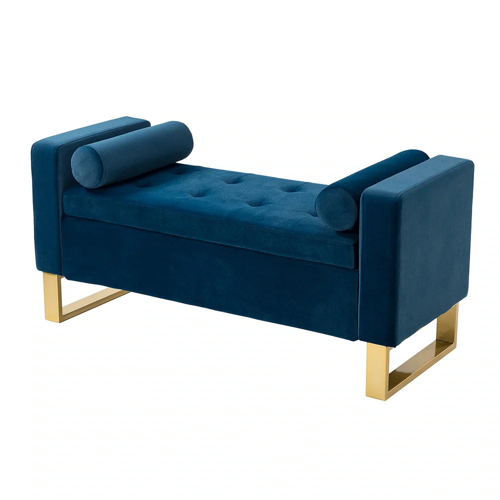 Aurora Upholstered Bench with Storage Space by 14 Karat Home