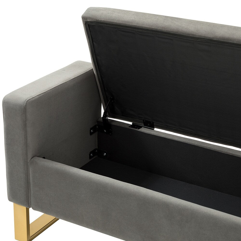 Aurora Upholstered Bench with Storage Space by 14 Karat Home
