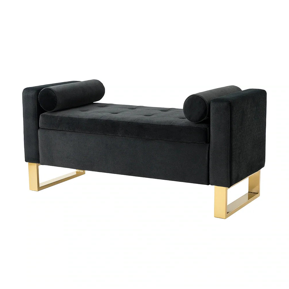 Aurora Upholstered Bench with Storage Space by 14 Karat Home