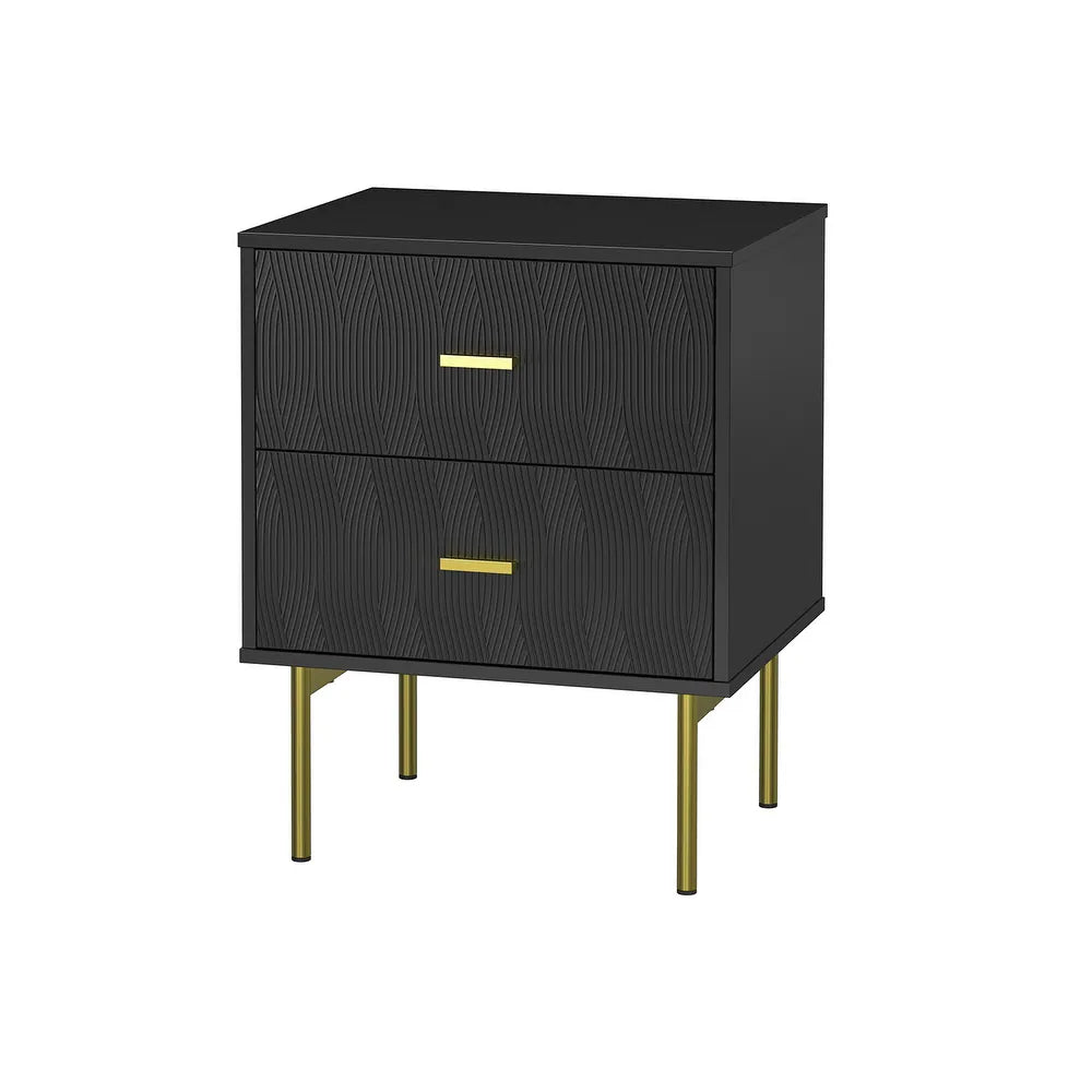 Valentino 2 Drawer Manufactured Wood Nightstand