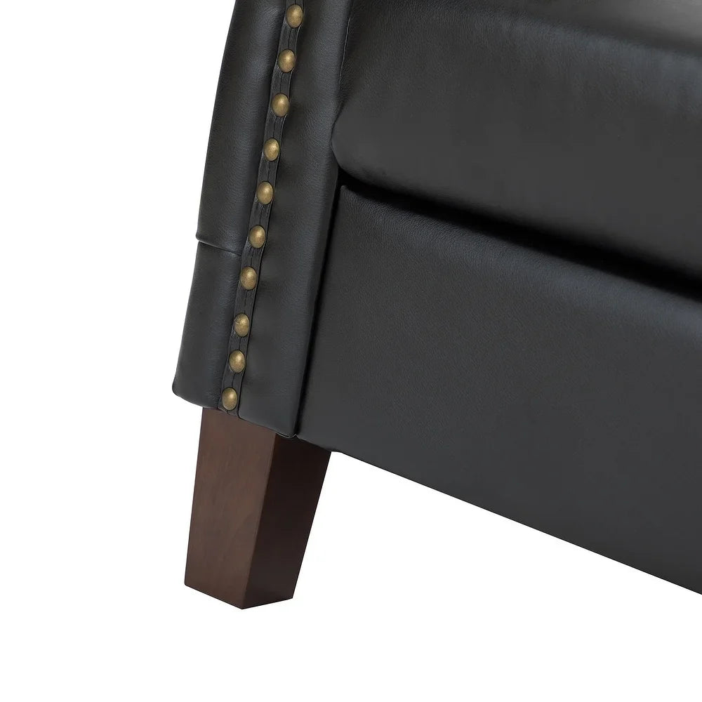 Bortolotti 81.5" Classic Vegan Leather Sofa with Solid Wooden Legs