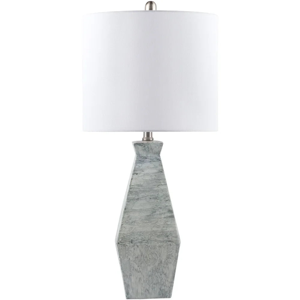 Vibianus 29" Modern Grey Ceramic Table Lamp - 29"H x 13"W x 13"D - 29"H x 13"W x 13"D