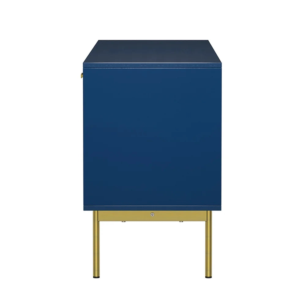 Vittore Contemporary Wooden TV Stand with Wavy Embossed Texture
