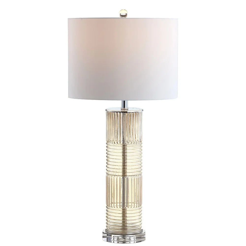 Vivienne 30" Glass/Crystal LED Table Lamp, Champagne