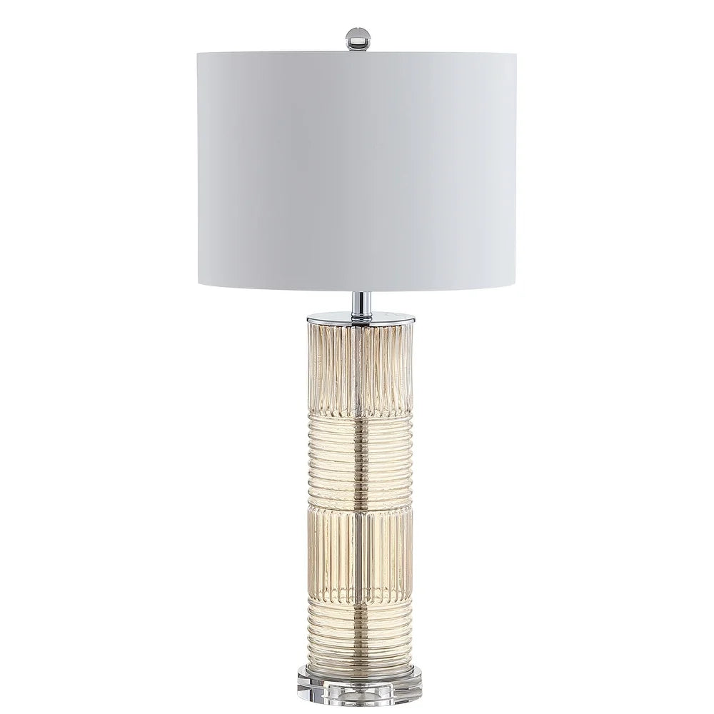 Vivienne 30" Glass/Crystal LED Table Lamp, Champagne