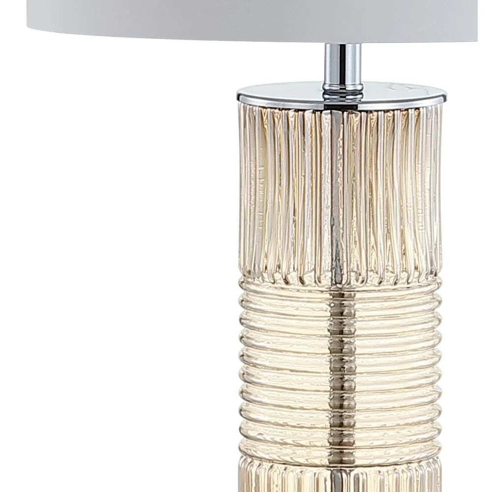 Vivienne 30" Glass/Crystal LED Table Lamp, Champagne