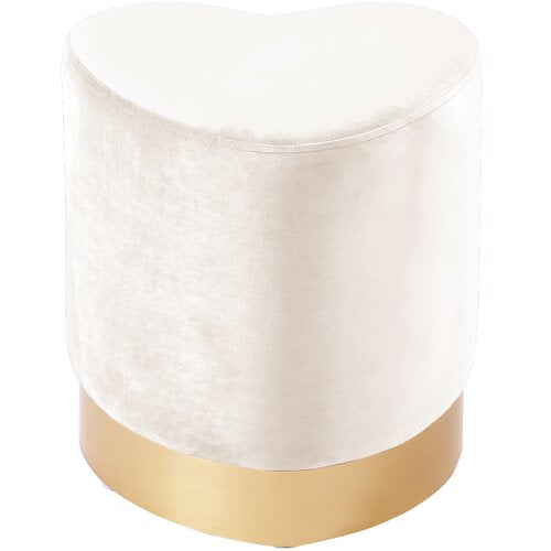 Heart Shape Velvet Pouf