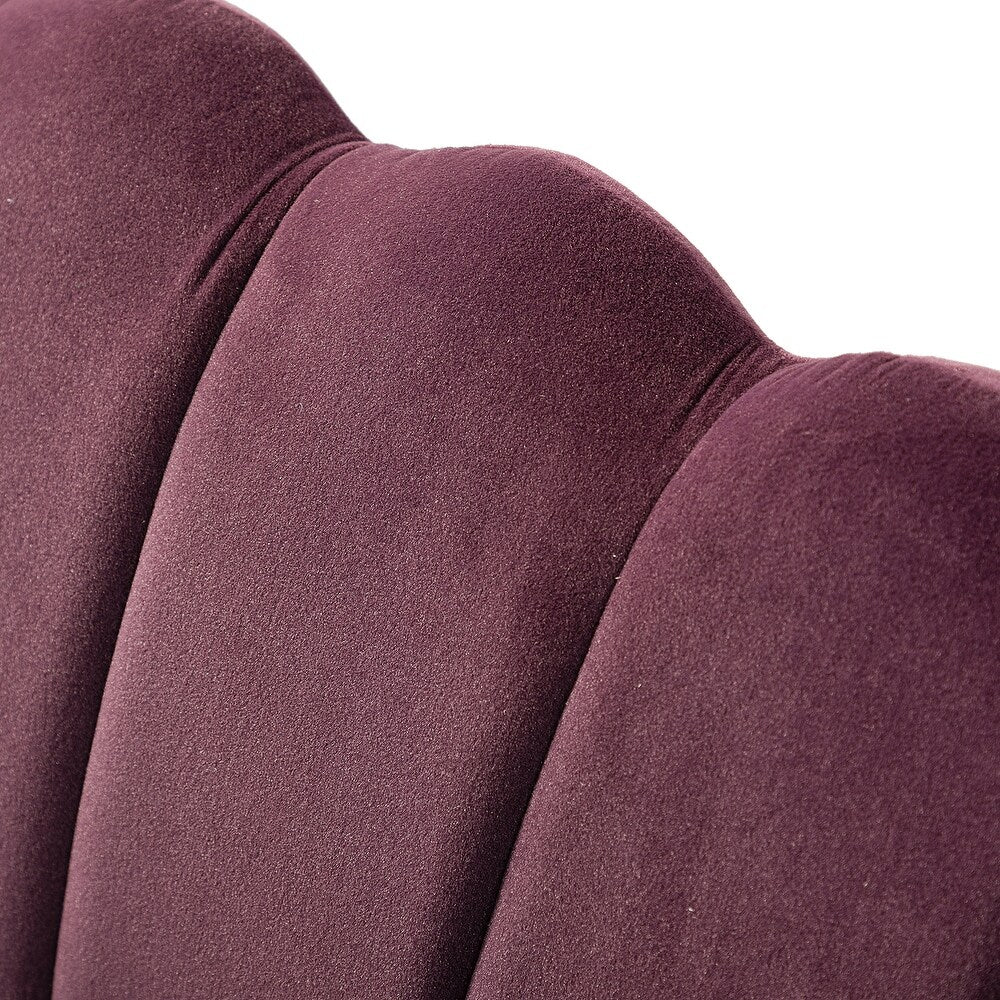 Monica Modern Upholstered 52'' Sofa Loveseat with Flower Shaped Back Design