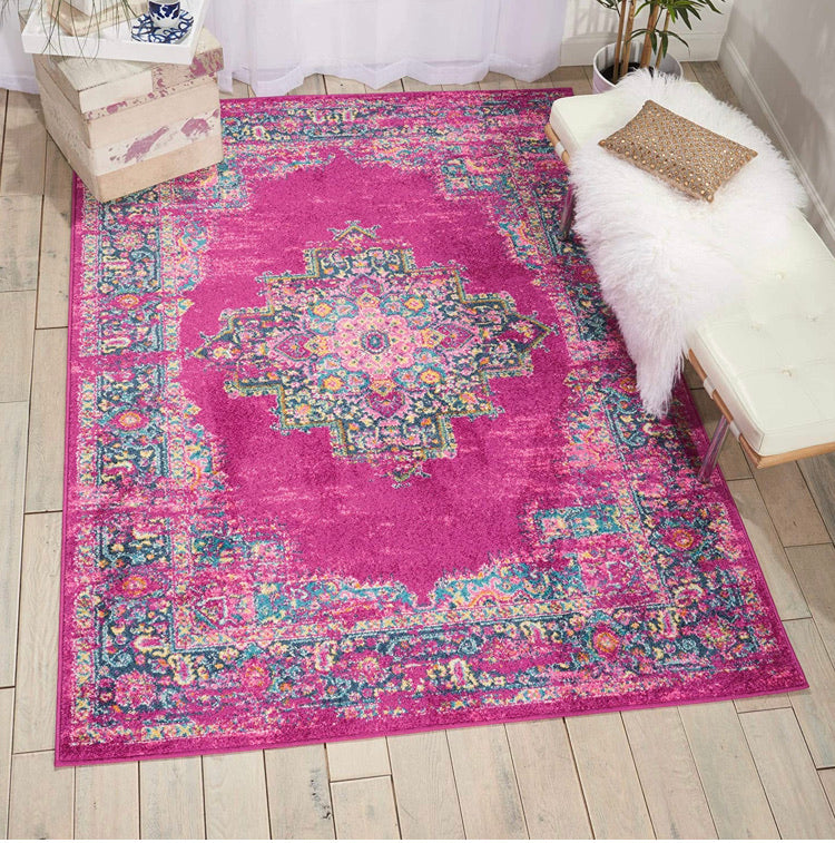 Passion Bohemian Fuchsia Soft Area Rug