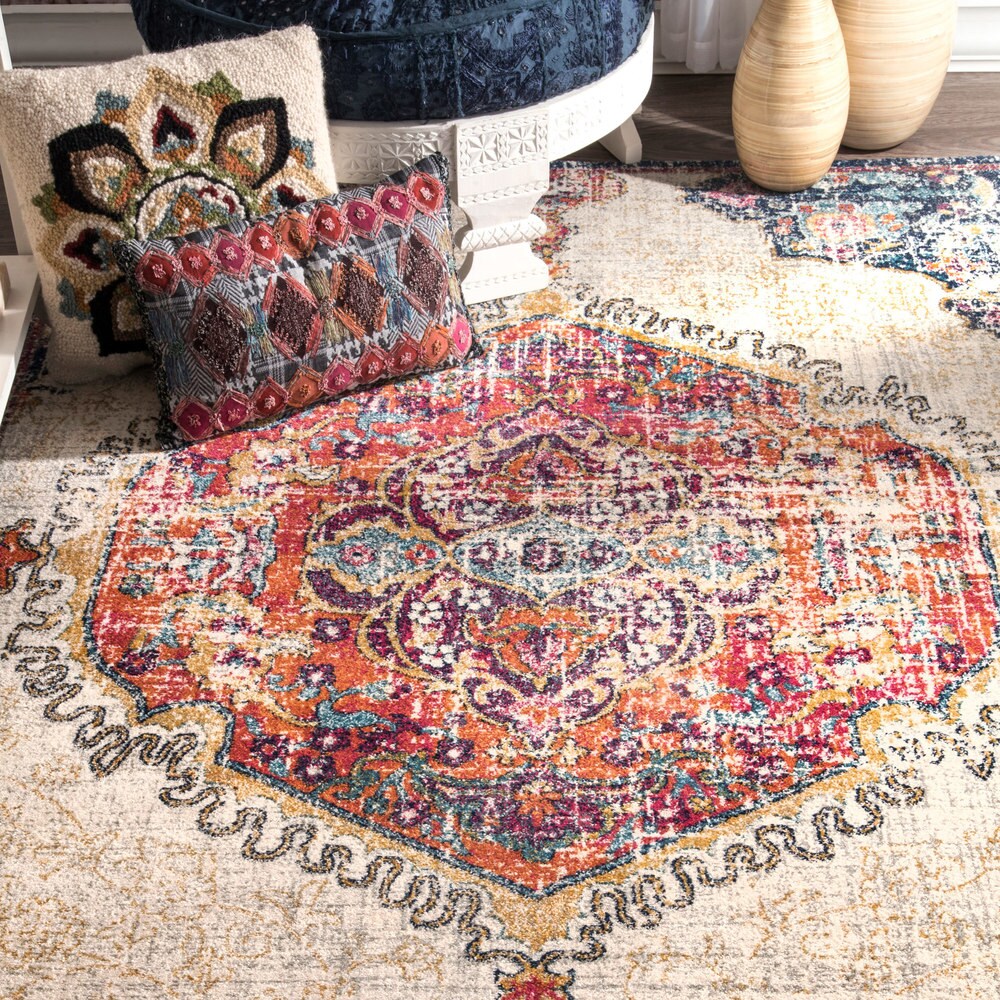 Multi-color Medallion Soft Area Rug