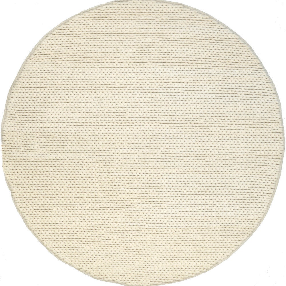 Handmade Braided Wool Off-white Soft Area Rugs