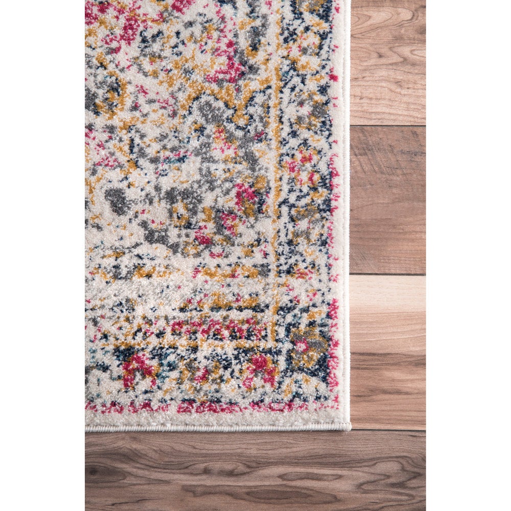 Vintage Persian Floral Pink Soft Area Rug
