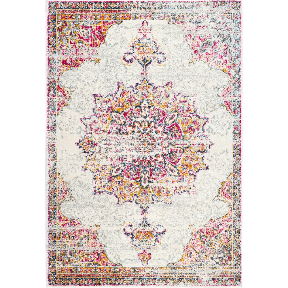 Vintage Persian Floral Pink Soft Area Rug