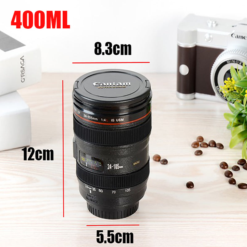 Coffee MUG With Lid - Camera Lens Style