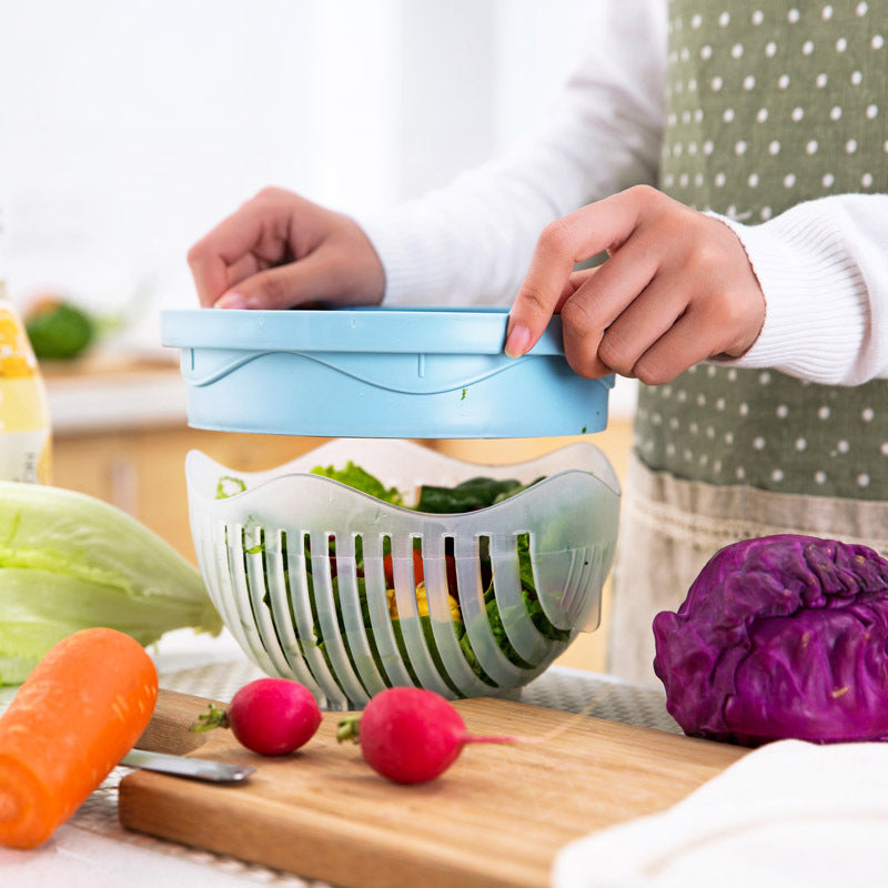Fruit Vegetable Salad Chopper Cutter Bowl