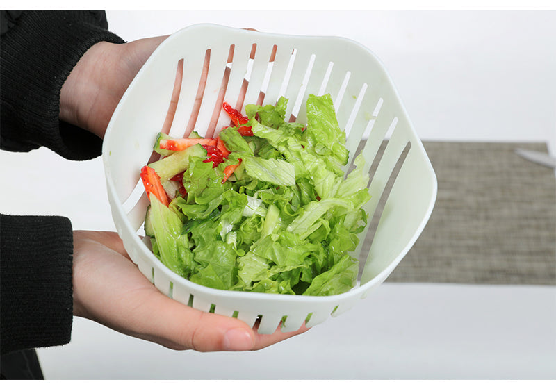 Fruit Vegetable Salad Chopper Cutter Bowl
